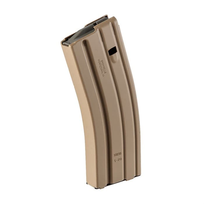 Brownells AR-15 30-Round Tan Aluminum Magazine 223 Remington 5.56 NATO
