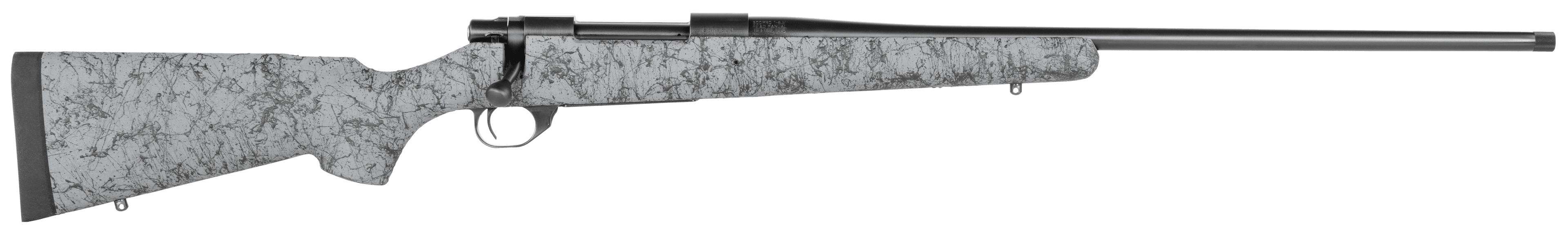 Howa HHS43531 M1500 HS Precision 300 PRC 3+1 24" Threaded Barrel, Black Steel Receiver, Gray w/Black Webbing HS Precision Synthetic Stock
