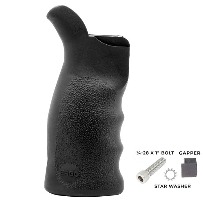 Ergo Grips Ar-15 Ar-308 Tdx-0 Tactical Deluxe Zero Angle SureGrip Polymer