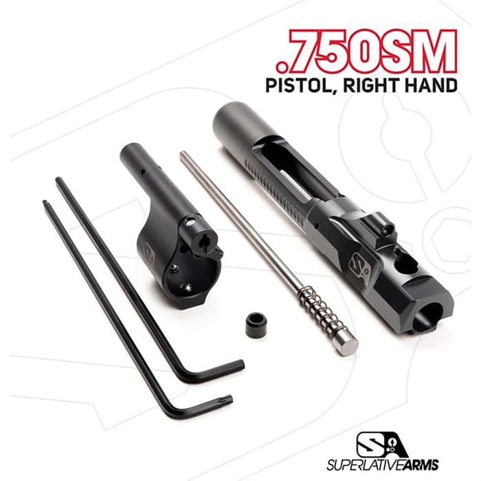 Superlative Arms Ar-15 Adjustable Piston System with 0.750 Gas Block Pistol RH