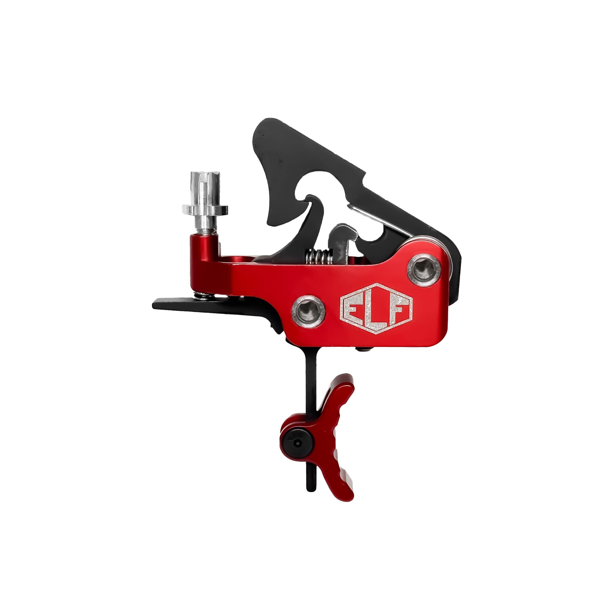 Elftmann Apex Pro Trigger FA Ar-15 Red Anodized Curved Shoe