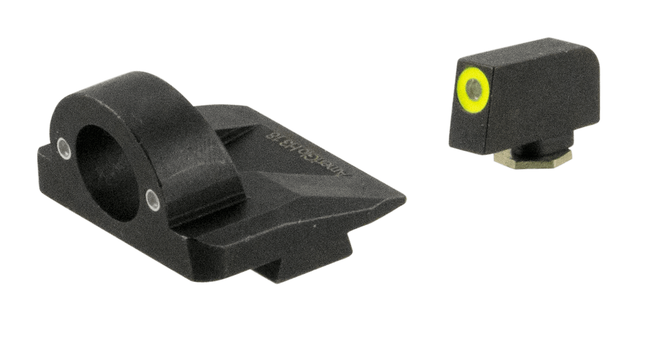AmeriGlo GL5325 Ghost Ring Sight Set Glock Gen5 9mm/.40 Green Tritium LumiGreen