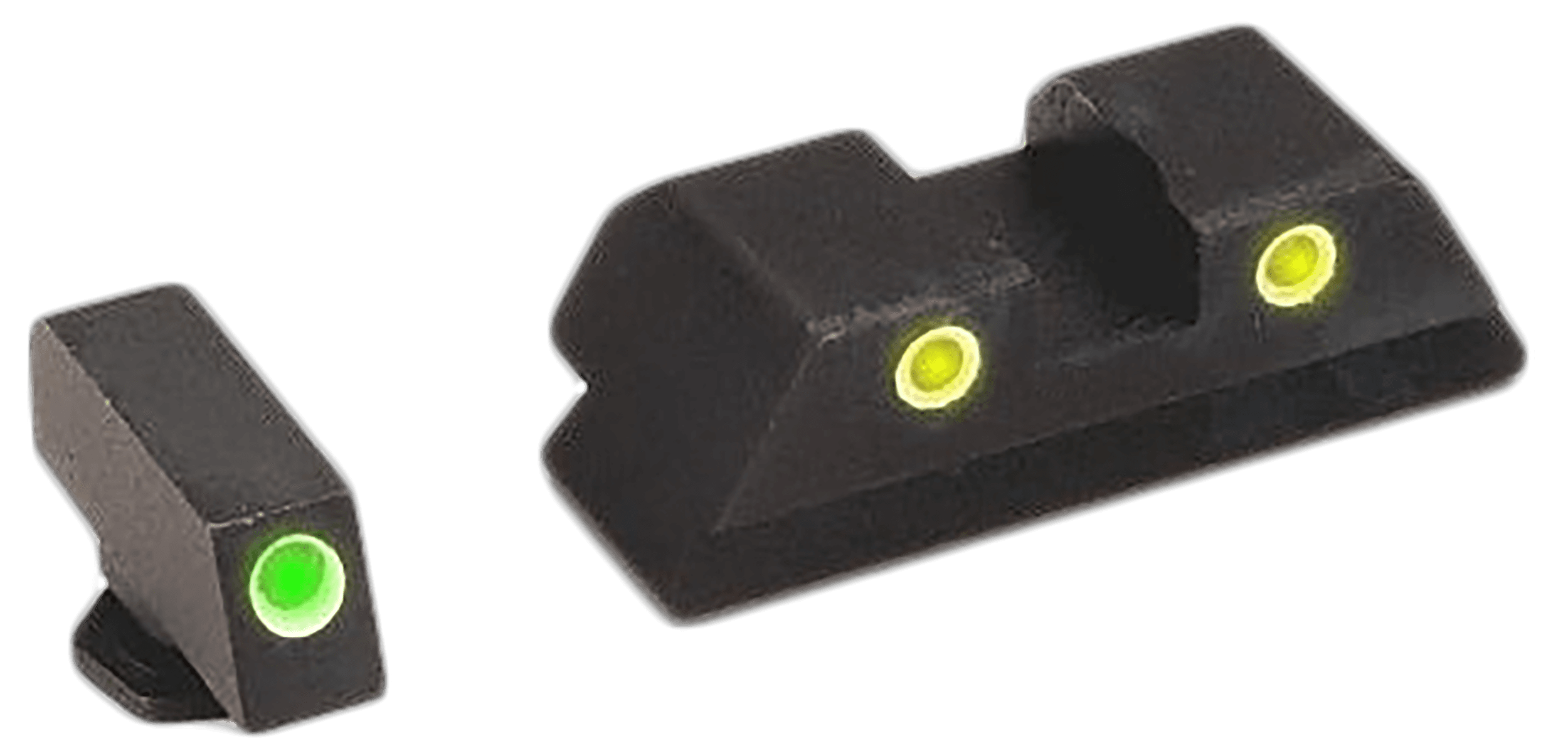 AmeriGlo GL121 Glock Tritium Sight Set Green Front White Outline Yellow Rear
