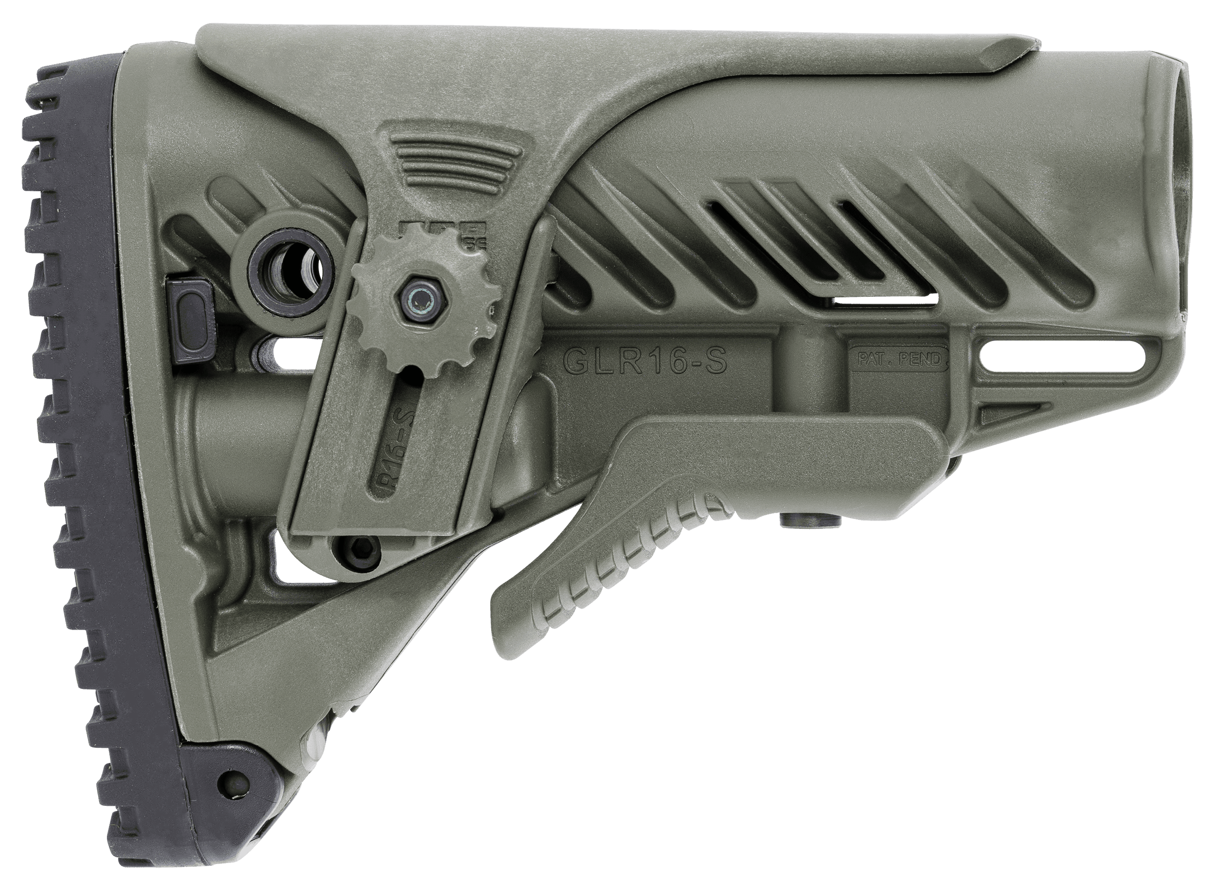 F.A.B. Defense GLR-16 Anti-Rattle Adjustable Cheek Rest AR-15 M4 OD Green