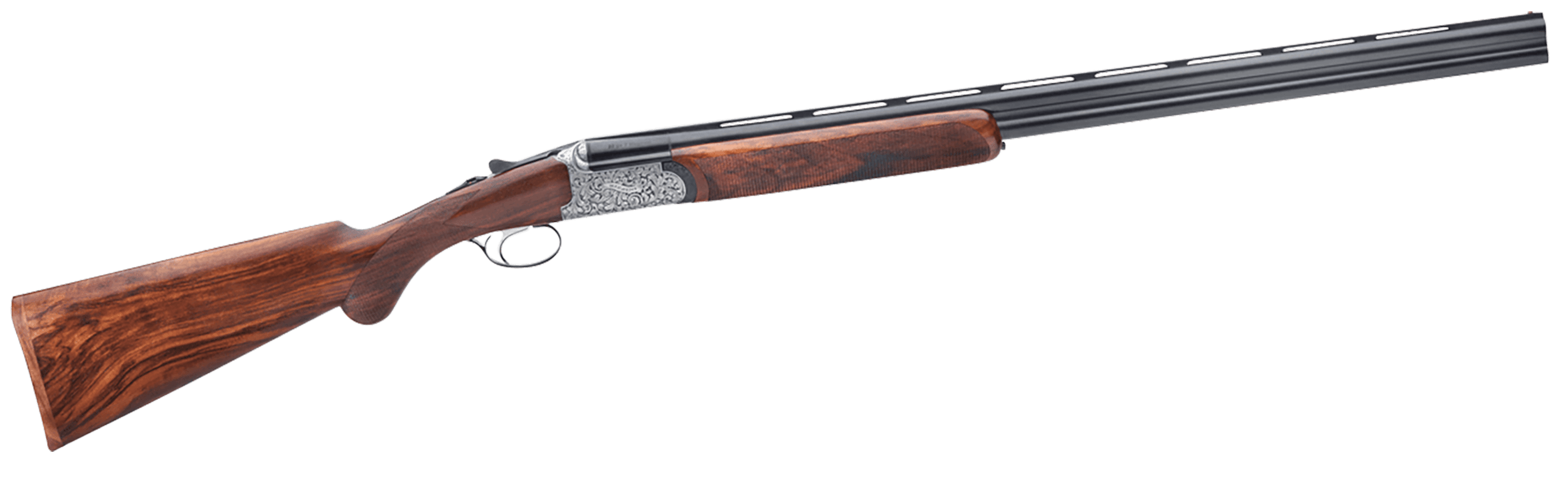 Rizzini USA 41011229 Round Body EM Full Size 12 Gauge Break Action 2rd 29" Vent Rib Barrel, Coin Anodized Silver Receiver, Fixed w/Prince of Whales Grip Grade III Turkish Walnut Stock