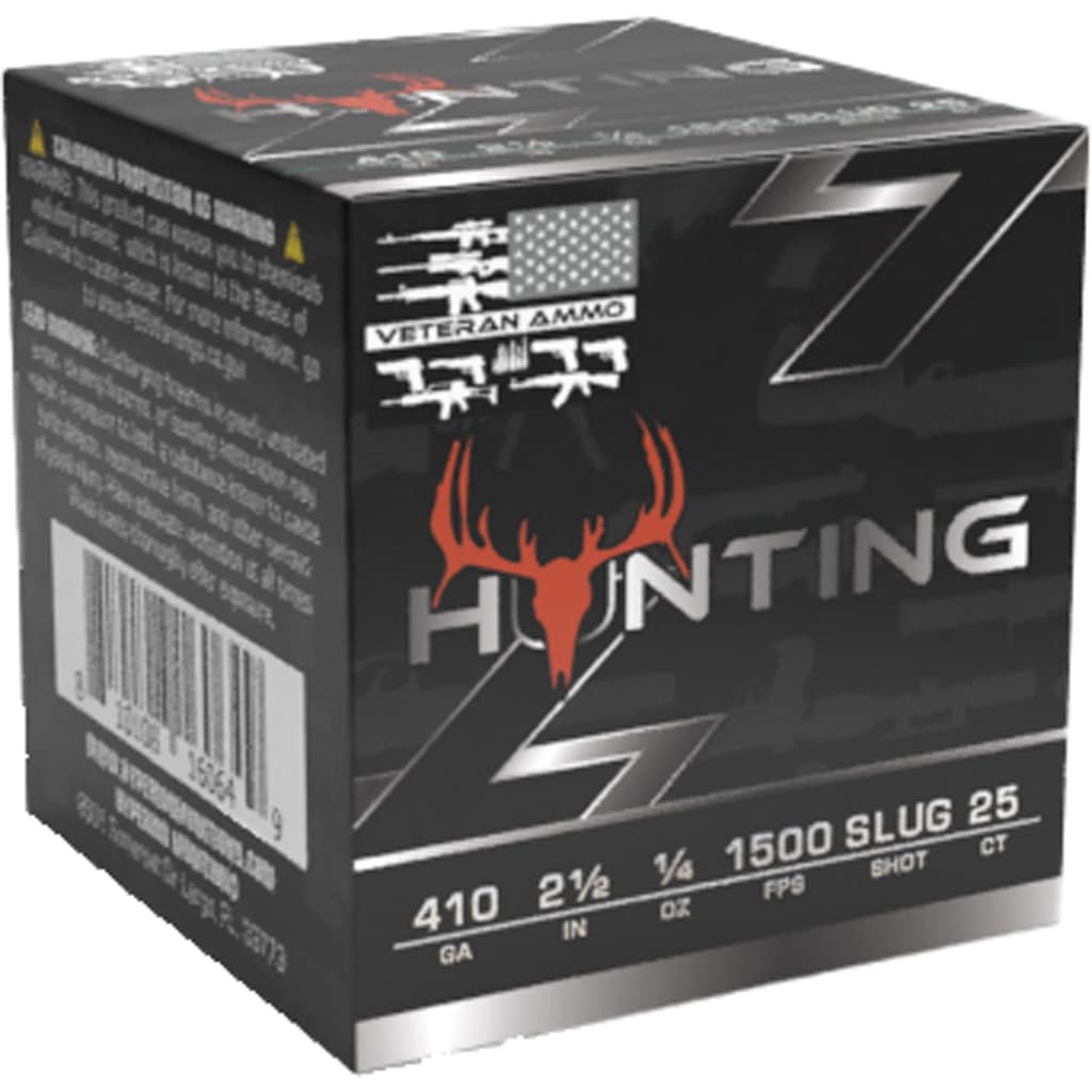 Veteran Ammo Hunting Slug 410 ga. 2.5 in. 1/4 oz. Rifled Slug 25 rd.