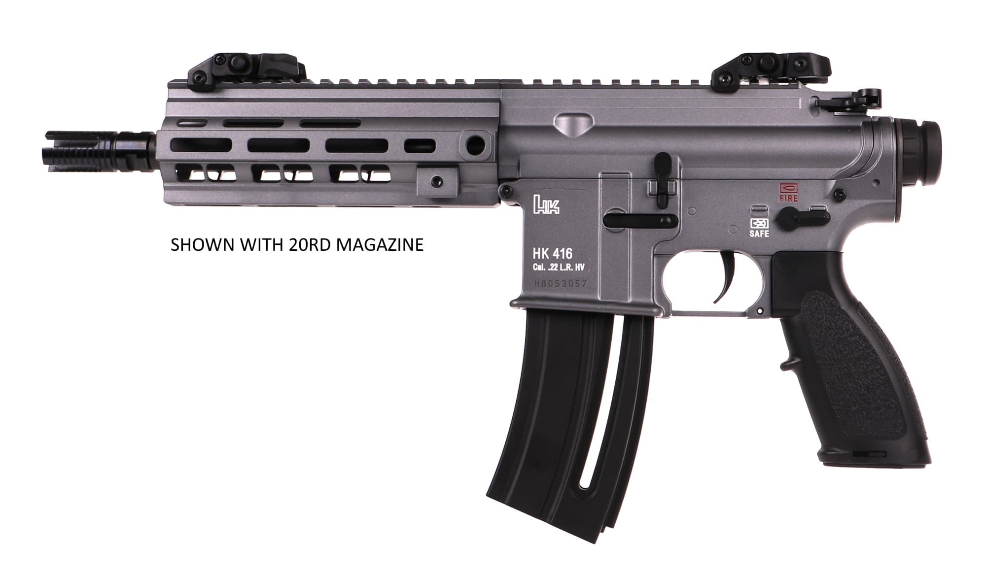 Heckler & Koch Hk416 22 Long Rifle 8.5in 10rd Gray Pistol