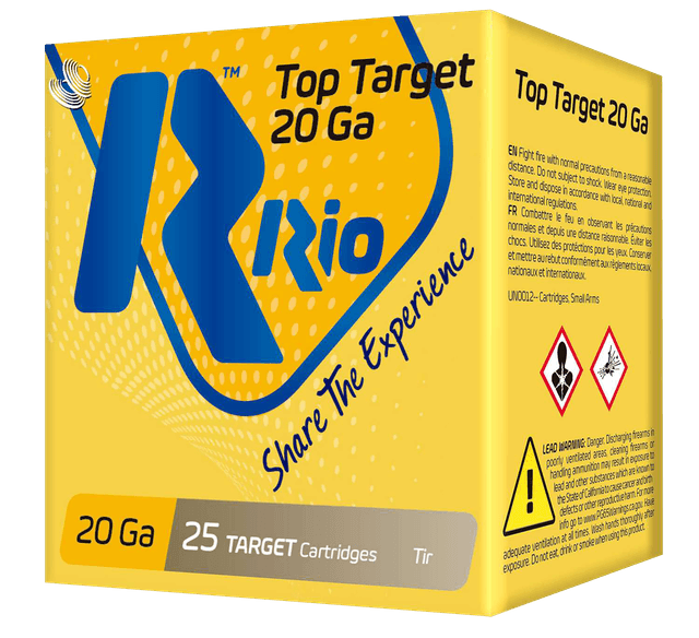 Rio Ammunition TT209 Top Target 20 Gauge 2.75" 7/8 oz 9 Shot 25 Rounds