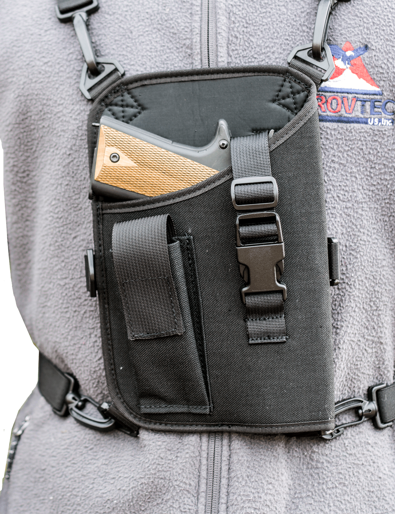 GrovTec US Inc GTHL14905R Trail Pack  Shoulder Black 1000D Nylon Harness Fits Large Semi-Auto Fits 4.50-5" Barrel Right Hand
