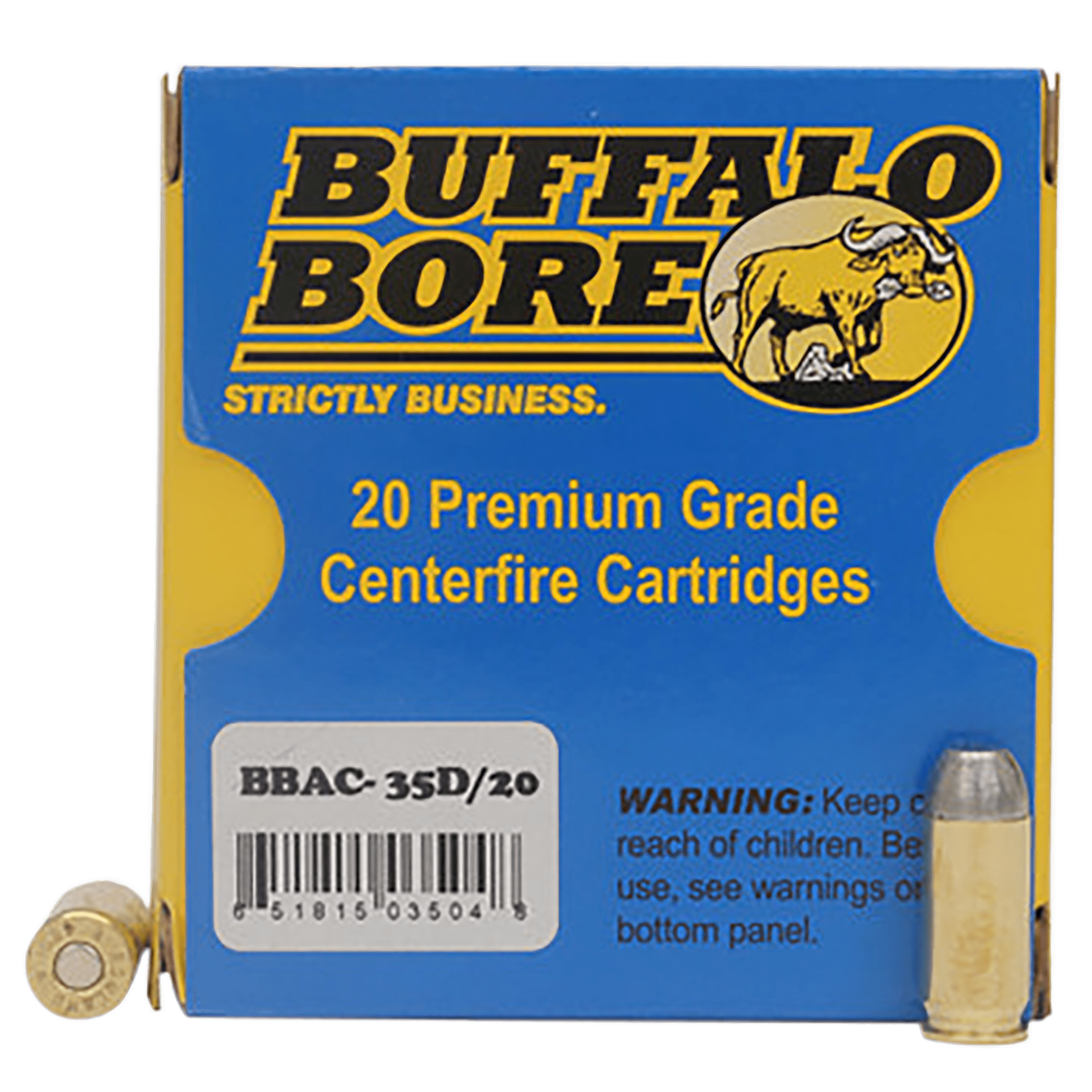 Buffalo Bore Ammunition 35D20 Personal Defense Strictly Business 460Rowland 255gr Hard Cast Flat Nose 20 Rounds