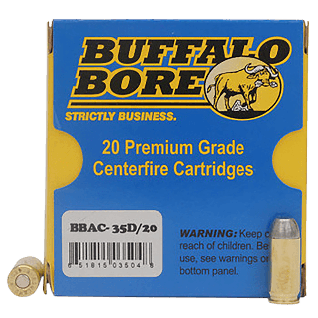 Buffalo Bore Ammunition 35D20 Personal Defense Strictly Business 460Rowland 255gr Hard Cast Flat Nose 20 Rounds