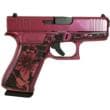 Glock G43X Custom 9mm Luger 3.4in 10rd Medusa Pink Cherry Blossom Engraved