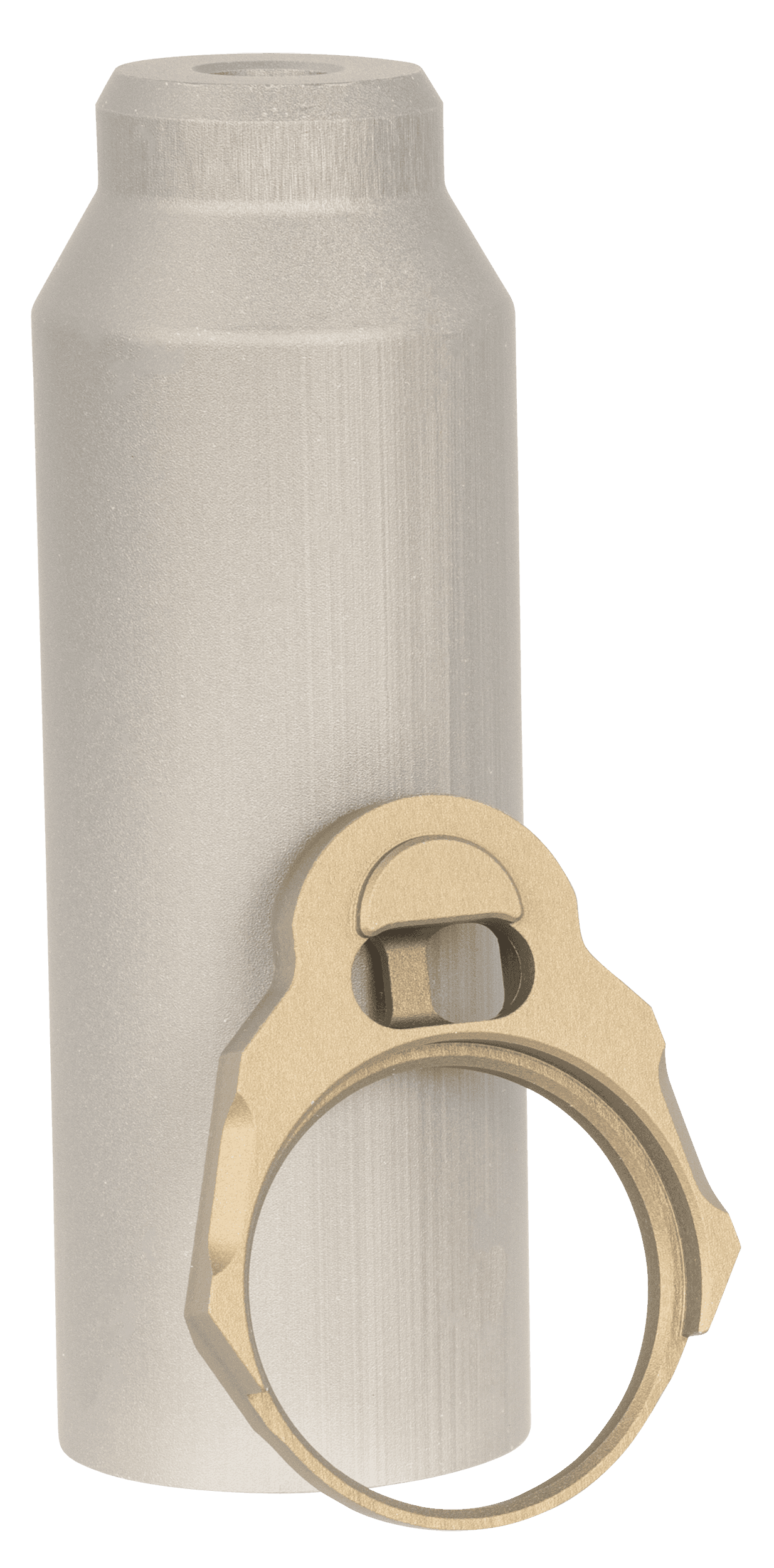 Q LLC Honey Badger Buffer Tube Sleeve Gray Aluminum with End Plate