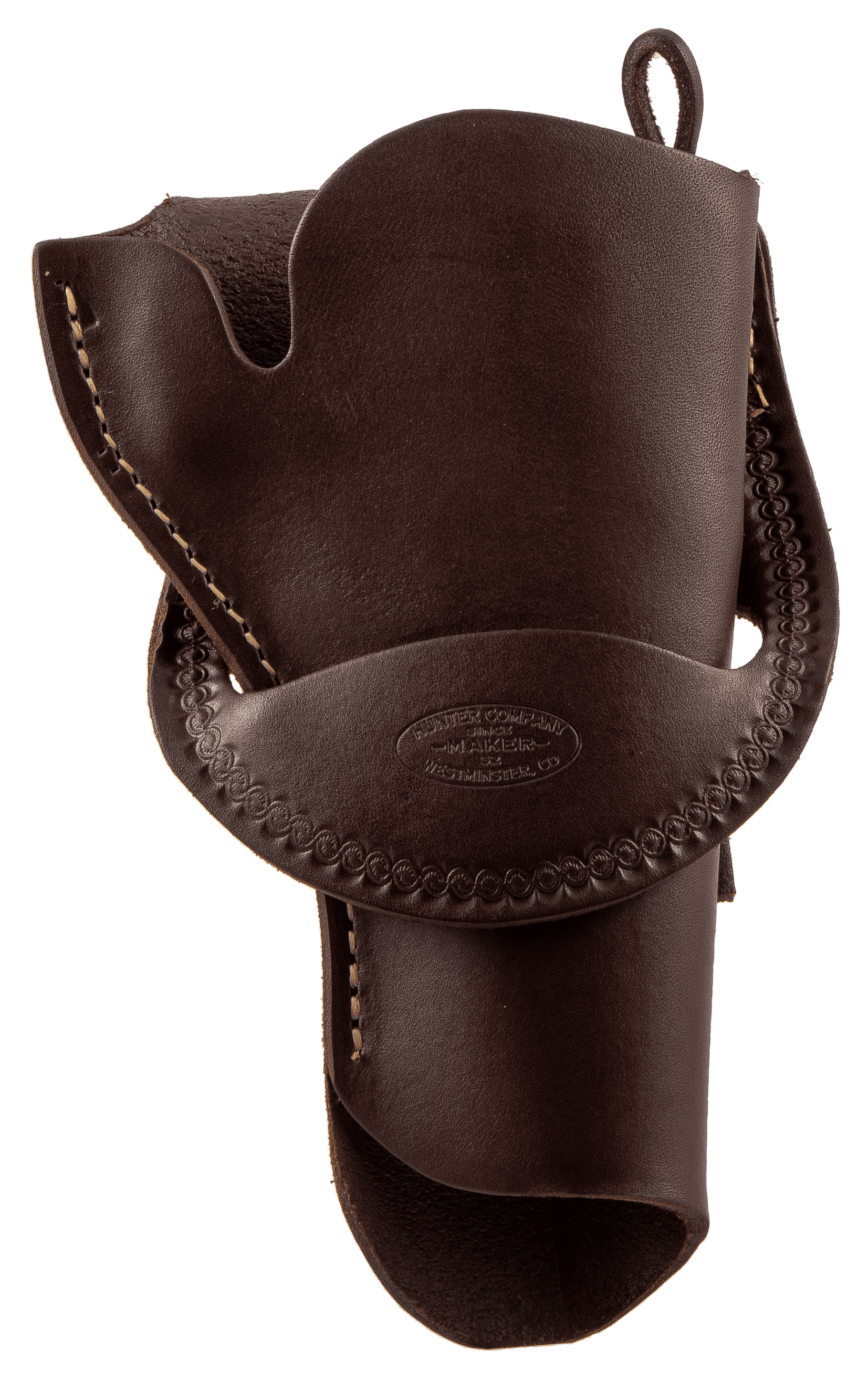 Hunter Company 109040 Crossdraw  OWB Size 40 Antique Brown Leather Belt Loop Fits Ruger Vaquero Fits Colt Frontier Scout Fits 4.62-6" Barrel Right Hand