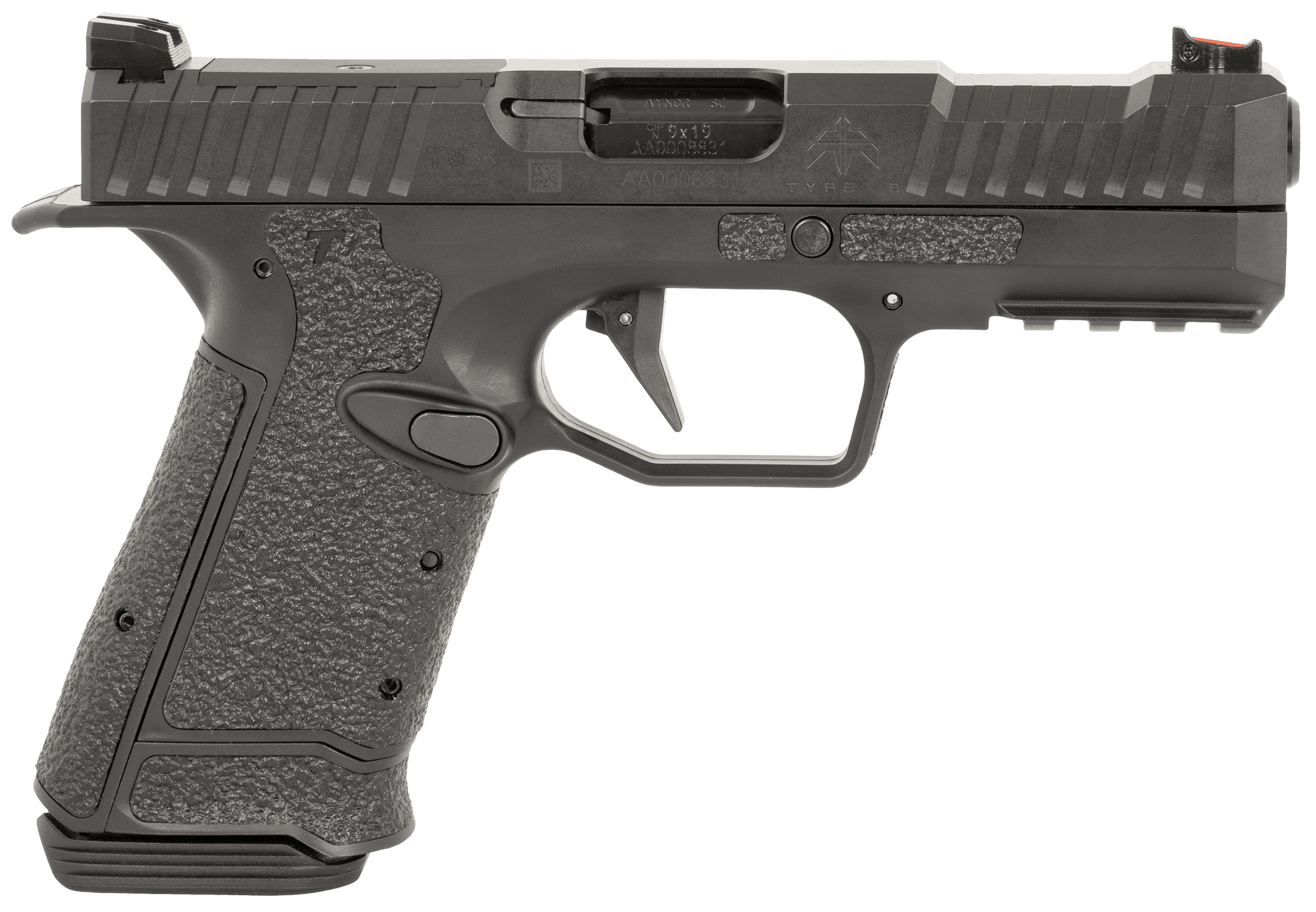 PTR AF2B0090105 Archon Type B, Gen 2 Compact Frame 9mm Luger 15+1/18+1 4.30" Black Nitride Steel Barrel, Black Optic Cut/Serrated Steel Slide & Frame w/Beavertail & Picatinny Rail, Black Polymer Grip
