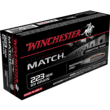 Winchester Match Rifle Ammunition .223 Remington Hollow Point Boat Tail 69 Grain 20 Rounds