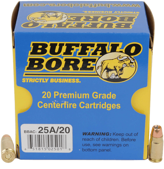 Buffalo Bore Ammunition 25A20 Heavy Strictly Business 357Sig 125gr Jacketed Hollow Point 20 Rounds