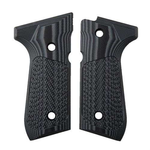 VZ Grips Beretta 92 Tactical Slants Black Gray G-10 Textured Grips