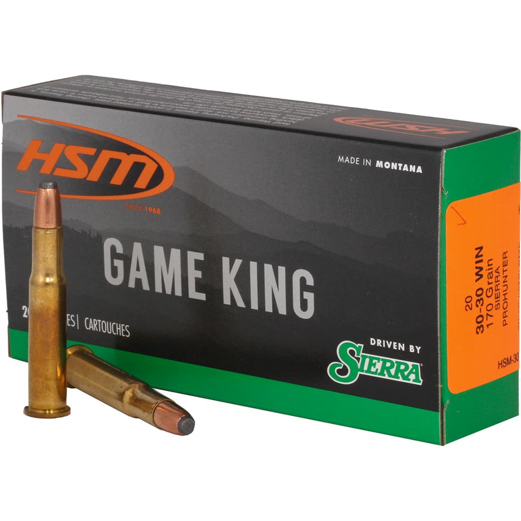 Hsm Game King 30-30 Winchester Sierra Pro-Hunter 170 Grain 20 Rounds