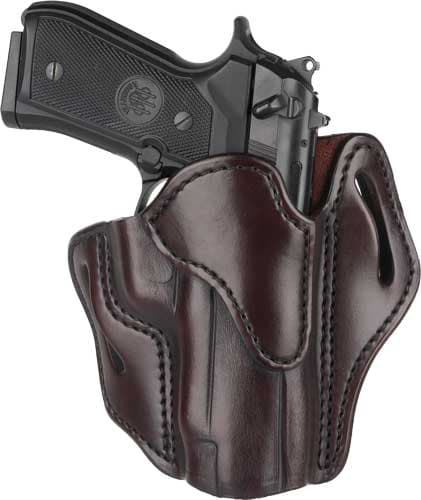 1791 Gunleather ORBH23SBRR BH2.3 Optic Ready OWB Size 2.3 Signature Brown Leather Belt Slide Compatible w/Glock 17/20/21/22/31/34/35/40/41/S&W M&P Shield Right Hand