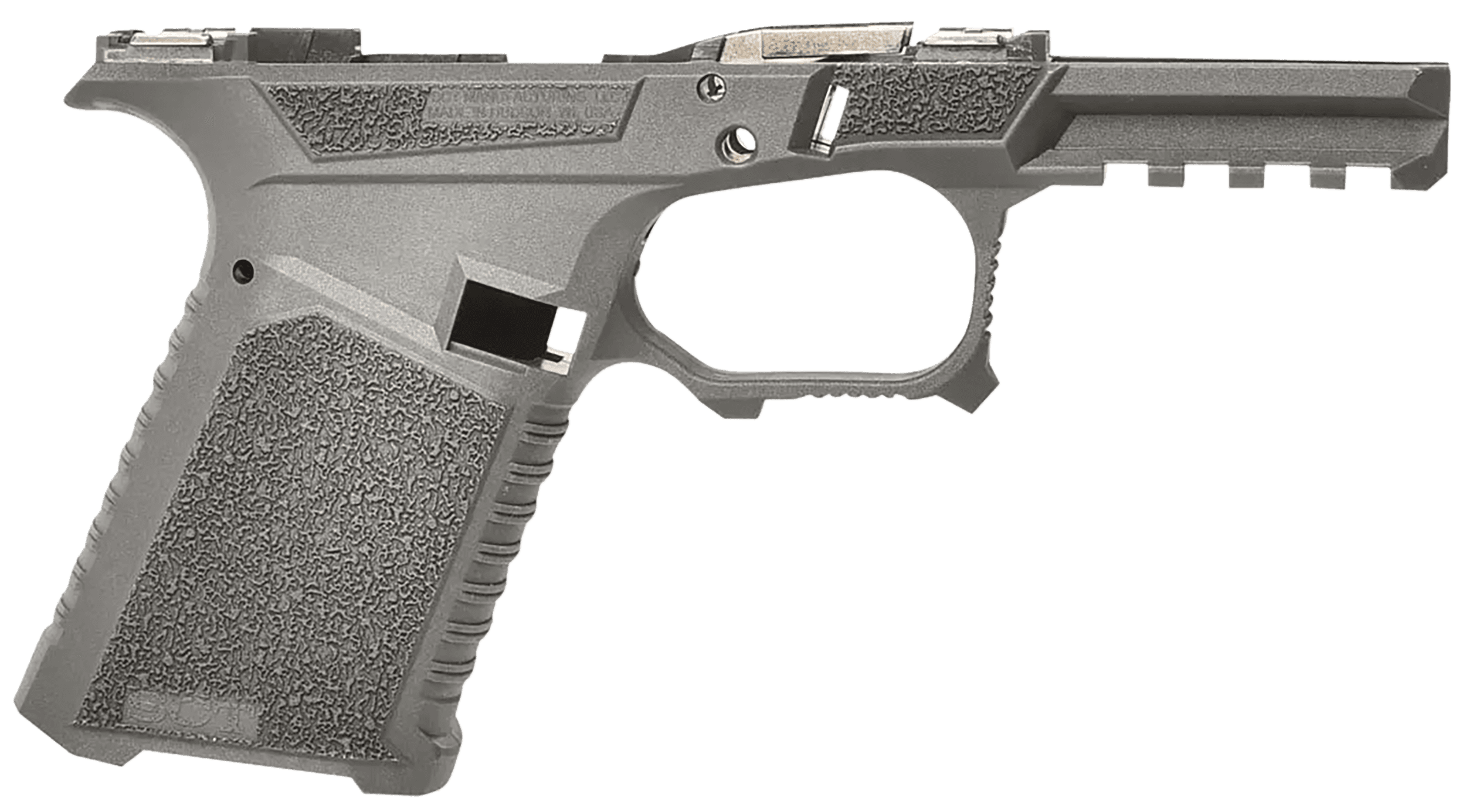 Sct Manufacturing 0225000100IC Compact  Compatible w/ Gen3 19/23/32 Gray Polymer Frame Aggressive Texture Grip Includes Locking Block