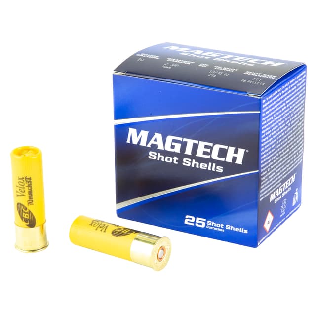 Magtech, 20Bsa, 20 Gauge, Buckshot, 3T Lead Pellets, 25 Rounds