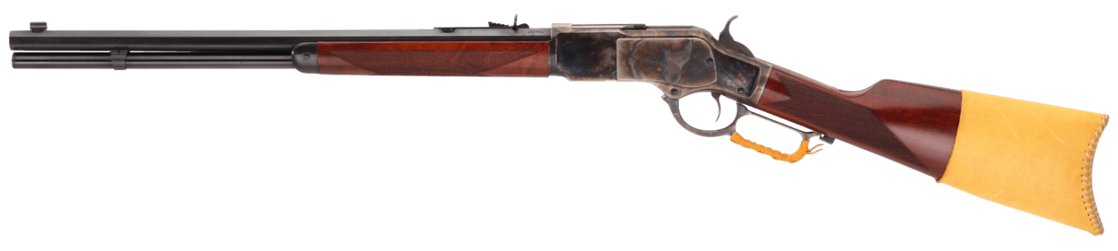 Taylors & Company 550239COM 1873 Comanchero 357 Mag Caliber with 10+1 Capacity, 18" Blued Barrel, Color Case Hardened Metal Finish & Walnut Straight Stock (Full Size)