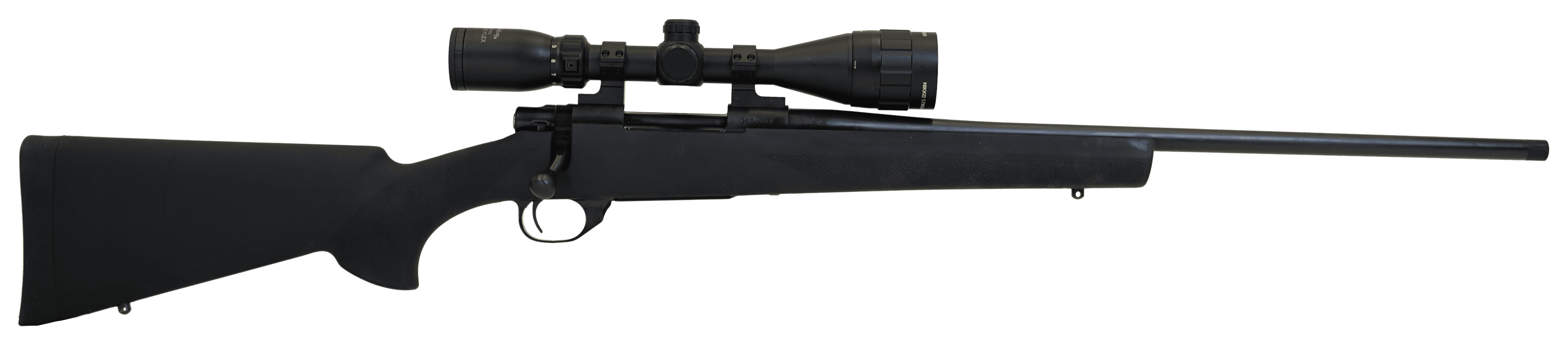 Howa HGP265PRCB M1500 Gamepro Gen2 6.5 PRC 3+1 24" Threaded Barrel, Blued Metal Finish, Black Fixed Hogue Pillar-Bedded Overmolded Stock, Includes GamePro 4-12x40mm Scope