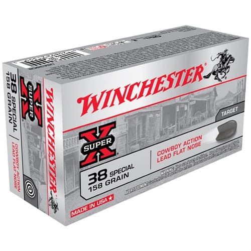 Winchester Super-X Cowboy 38 Special Lead Flat Nose 158 Grain 50 Rounds
