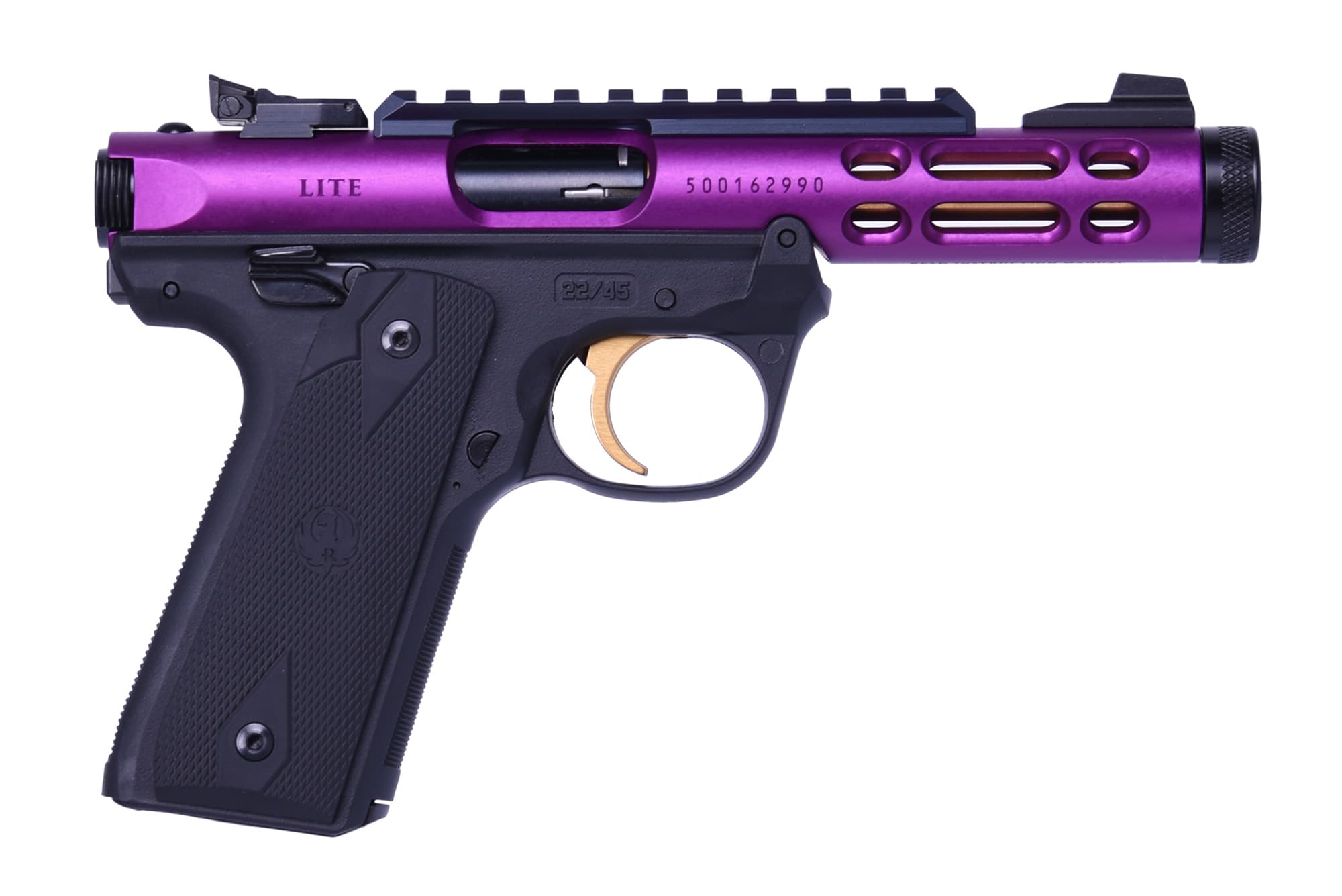 Ruger Mark IV 22/45 Lite 22 LR 4.4in 10rd Purple/Gold
