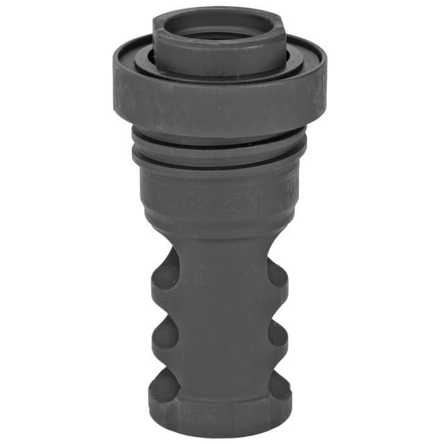 Yankee Hill 4302MB24A QD Light Tactical Muzzle Brake made of Black Finish Steel with 5/8"-24 tpi Threads for 30 Cal AR-Platform