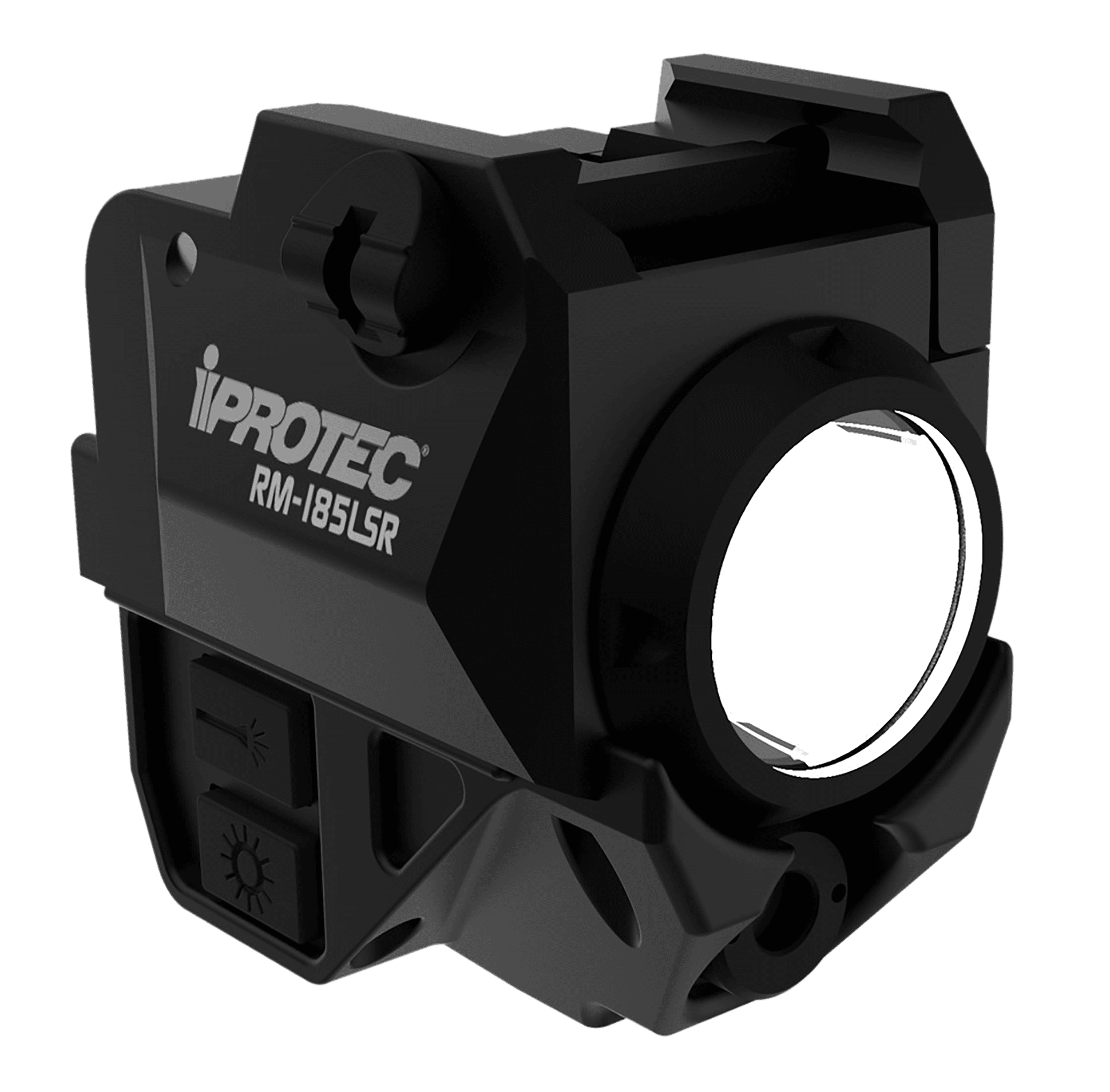 iProtec RM185LSR Rail-Mount Handgun Light with Red Laser 185 Lumen Picatinny Ambidextrous
