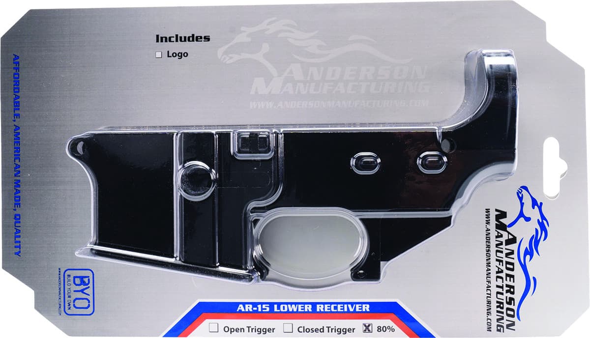 Anderson Manufacturing AM-15 80% Forged AR Lower Aluminum Finish
