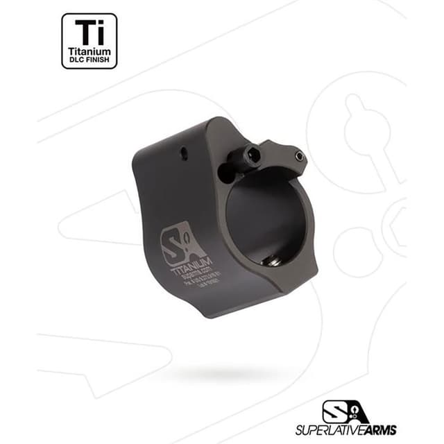 Superlative Arms Ar-15 Titanium Adjustable Gas Block .875 Screw Style