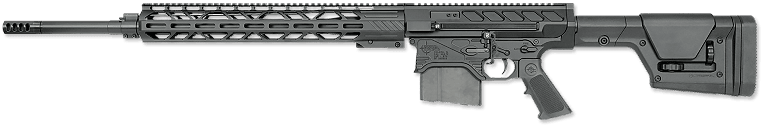 Rock River Arms BT61000 LAR-BT6  338 Lapua Mag 10+1 24", Black, Billet Rec, 17" M-Lok Hanguard, Magpul PRS Gen3 Stock, Overmolded A2 Grip, Muzzle Brake