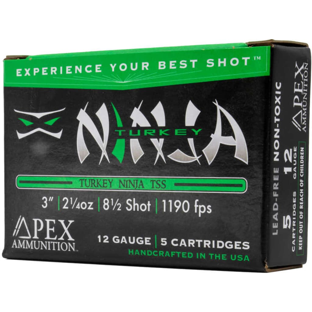 Apex Turkey TSS Ninja Shotgun Ammo 12ga. 3 in. 2-1/4oz #8.5 shot 5 rd