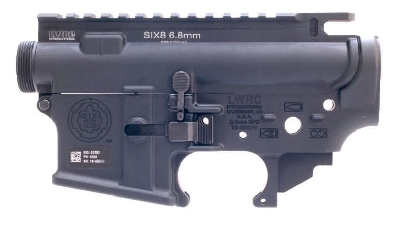 LWRC Six8 Receiver Set 6.8mm Remington SPC AR15 Receiver Matte Finish