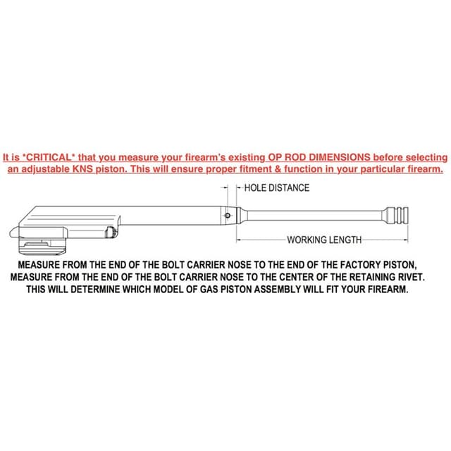 KNS Precision Adjustable Gas Piston System Galil Ace Small Bore