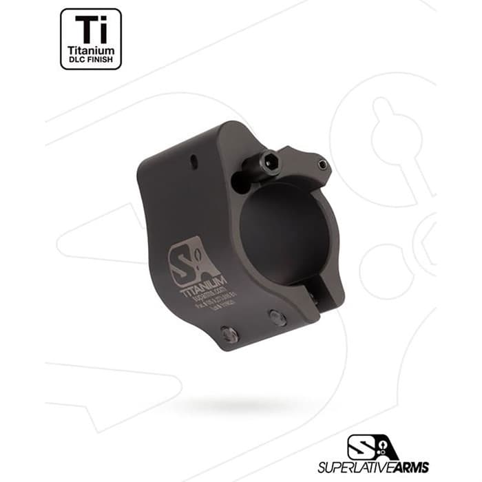Superlative Arms Ar15 Clamp On Titanium Adjustable Gas Block 750
