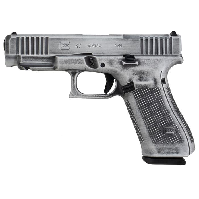 Glock G47 MOS 9mm 4.49 inch 17 Round Distressed Stormtrooper White