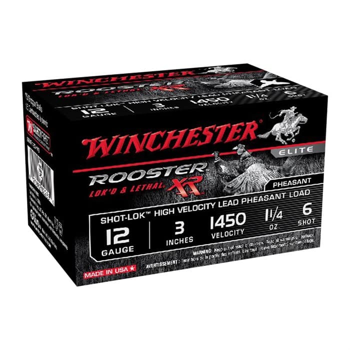 Winchester Rooster XR 12 Gauge 1-1/4 Ounce #6 Shot 15 Rounds