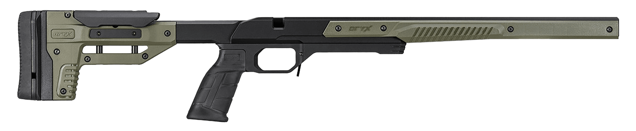 MDT Oryx Chassis OD Green Black Aluminum Cheekrest M-LOK AICS Ruger American