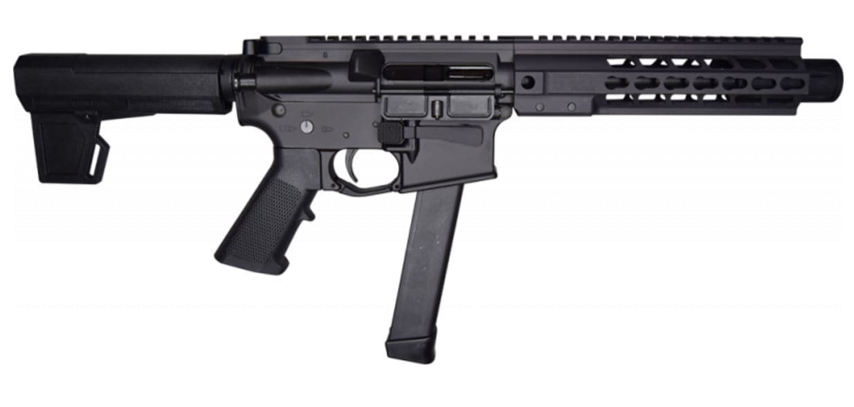 Brigade MFG BM-9 Forged Aluminum AR Pistol - Black | 9mm | 9" Barrel | 8" U-LOC Rail | Faux Can | KAK Blade