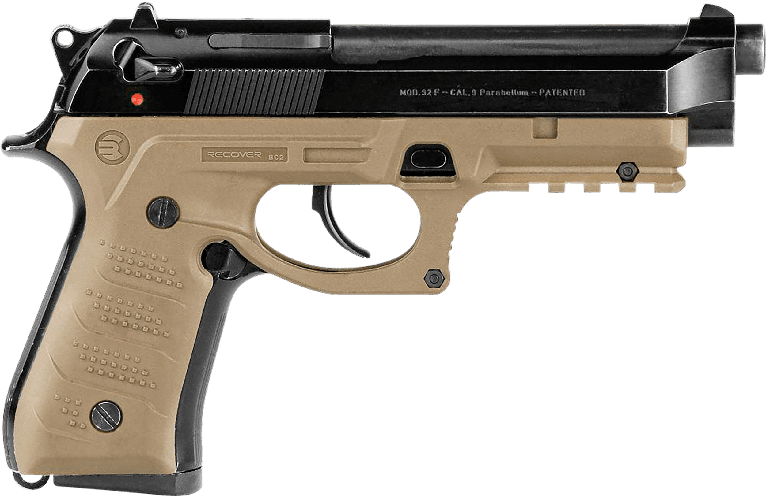 Recover Tactical Bc2-02 Grip Rail System Tan Poly for Beretta 92 M9