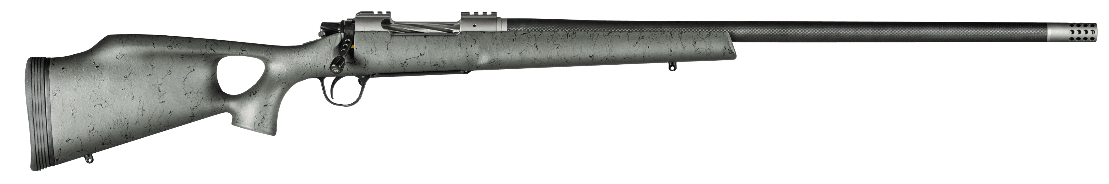 Christensen Arms CA10269315322 Summit TI  Full Size 7mm Rem Mag 3+1, 26" Natural Titanium Steel Threaded Barrel, Natural Titanium Aluminum Receiver, Green w/Black Webbing Fixed Thumbhole Stock