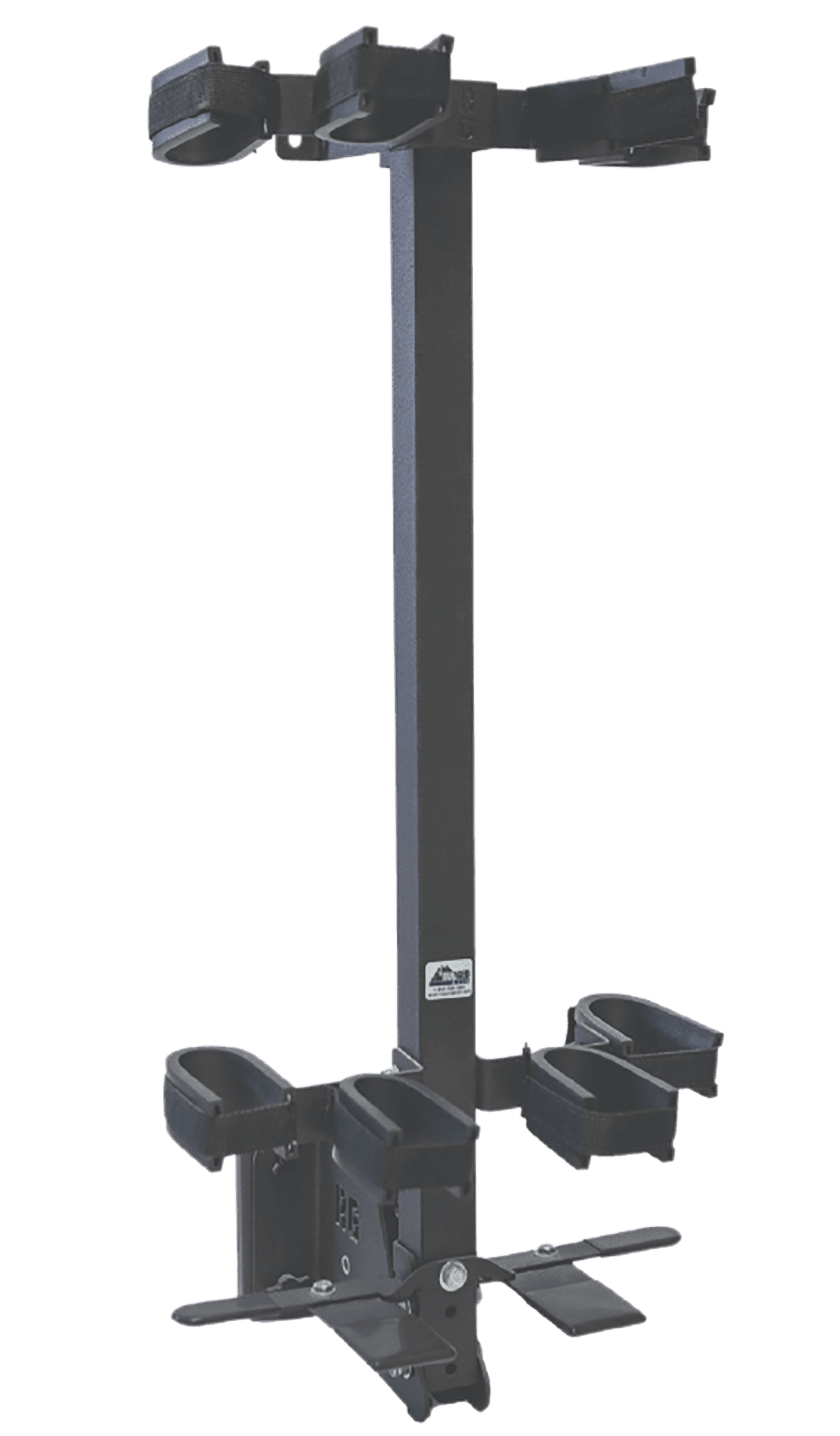 Rugged Gear 11094 Wall Mount Removeable Black Steel Holds 4 Rifle/Shotgun