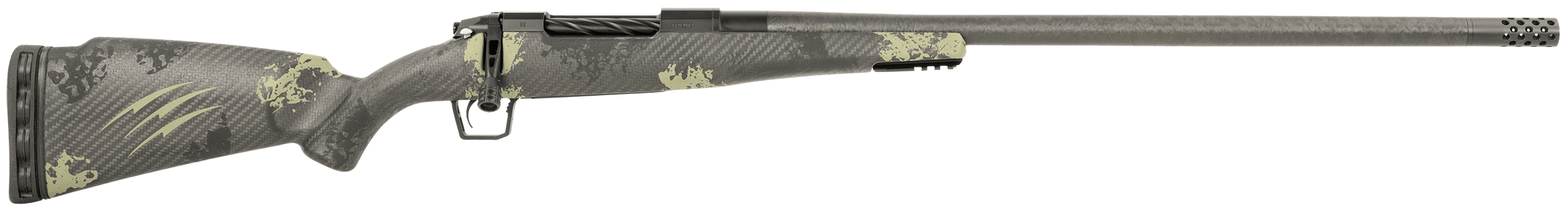 Fierce Firearms ROG300WIN24BF Carbon Rogue Full Size 300 Win 3+1 24" Carbon Fiber Hand Lapped/Match Grade Threaded Barrel, Black Cerakote Steel Receiver, Forest Camo Fierce Rogue Carbon Fiber Stock
