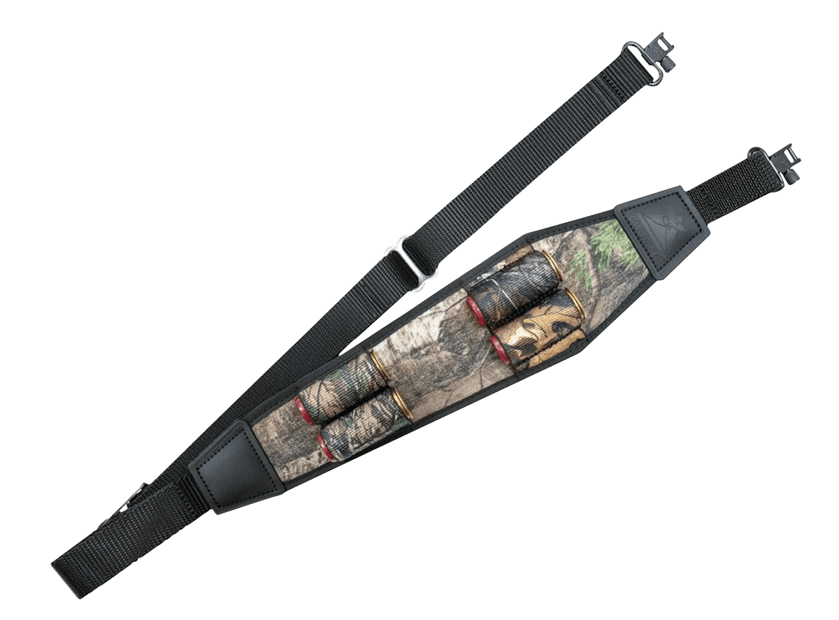GrovTec US Inc GTSL116 Shotgun Ammo  with Realtree Xtra Finish, Padded Design, 4 Shell Loops & Locking Swivels for Shotguns