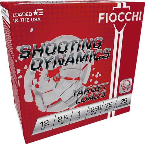 Fiocchi Target Shotshell 12 Gauge Lead 1 OZ #7.5 25 Rounds