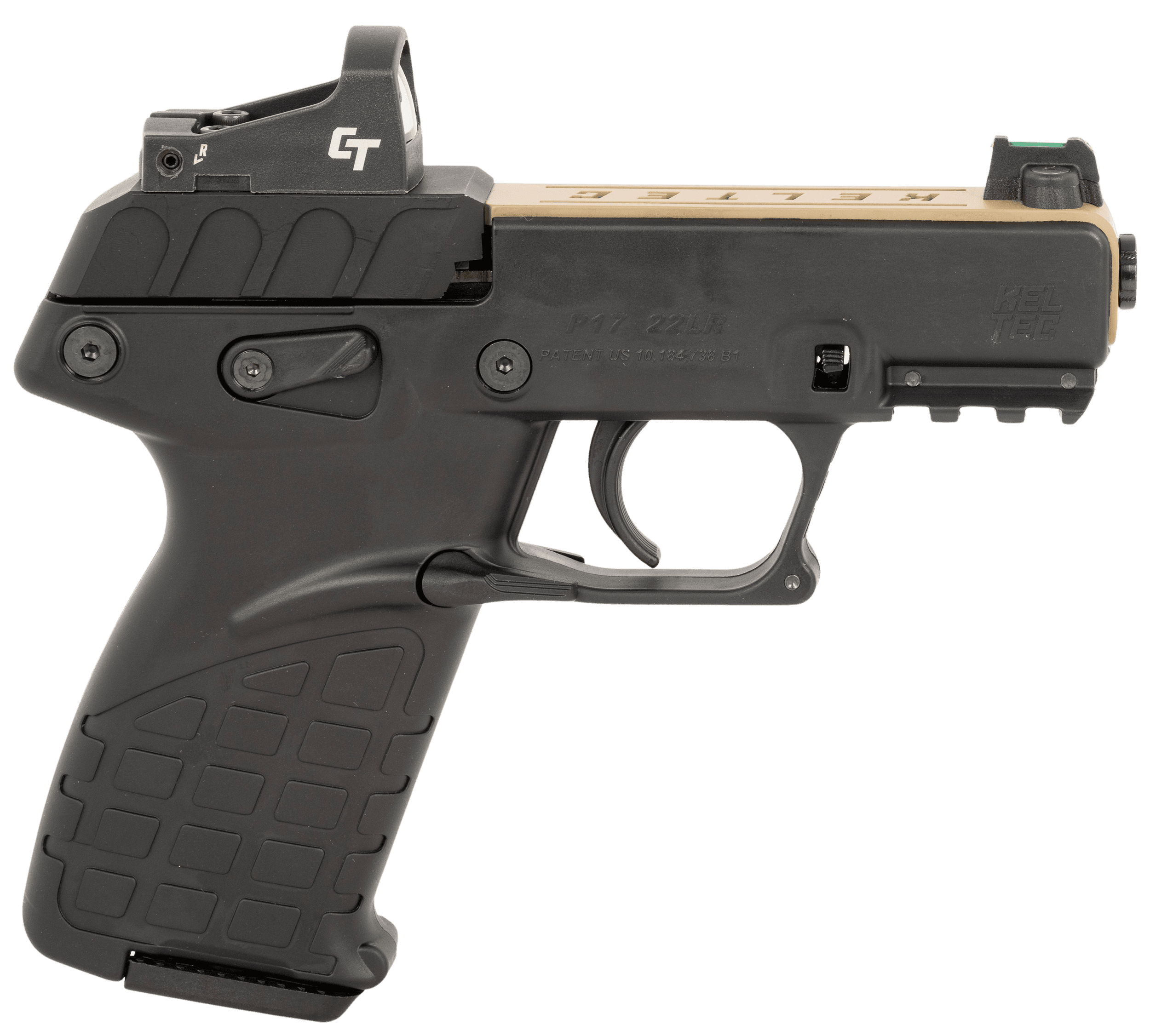KelTec P17 22 Long Rifle 3.8in 16+1 Tan Slide Red Dot